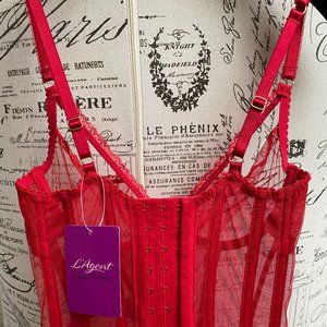 Agent Provocateur Red Mariona Basque Corset 32C